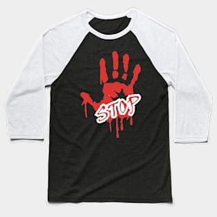 Stop Hand Baseball T-Shirt